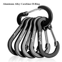 QANGENJU 5pcs ที่มีคุณภาพสูง อะลูมิเนียมอัลลอยด์ คาราบิเนอร์ ตะขอล็อคหัวเข็มขัด Carabiner พวงกุญแจดีริง พวงกุญแจตั้งแคมป์กลางแจ้ง คลิปหนีบสำหรับปีนเขา