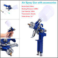 สเปรย์ปรับอากาศGu.Nเครื่องพ่นสีไหลลงHVLP Mini Air Paint Spray Gu.N Low Pressure 0.8Mm Nozzle 120Ml