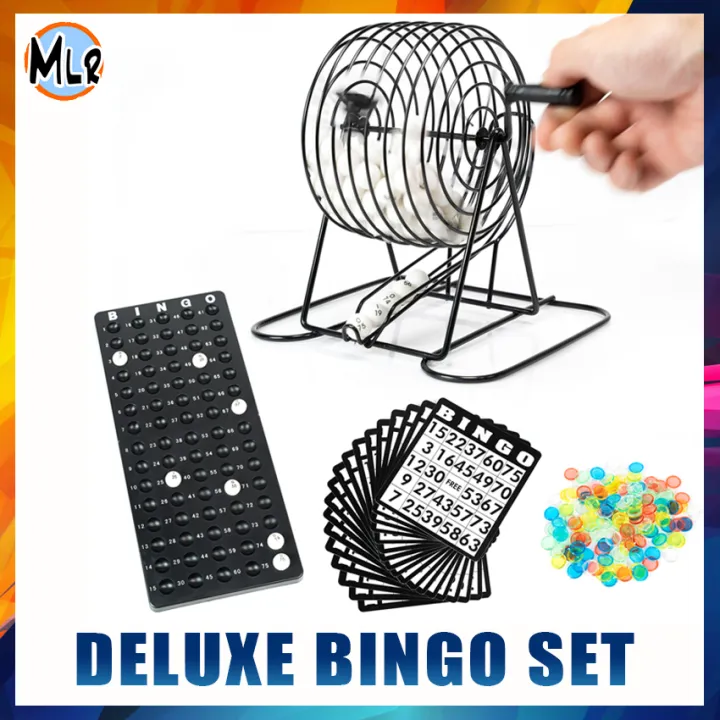 MITLOW Deluxe-Bingo-Set, Manuelle Lotteriemaschine, Großer Drehteller