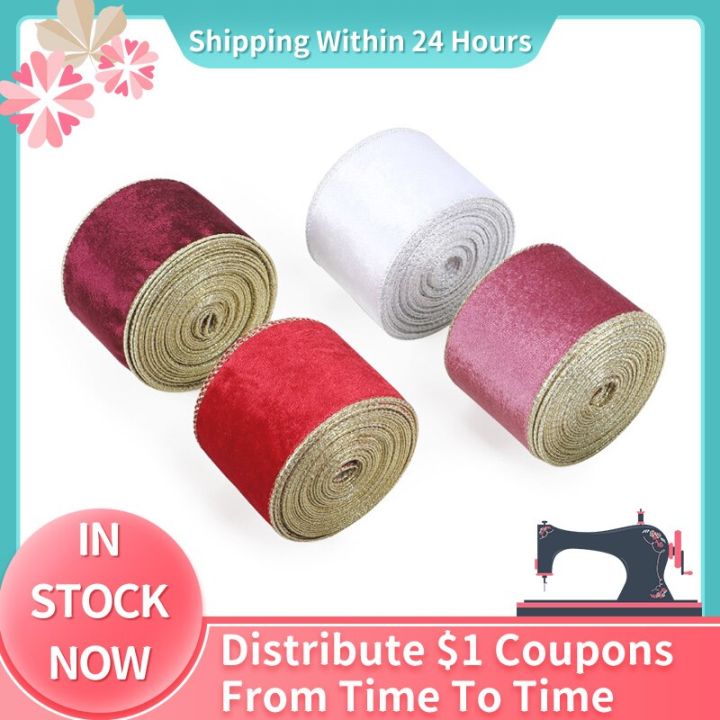 10-yards-roll-6-3cm-velvet-ribbon-diy-bow-hair-ribbon-cloth-ribbon-decoration-christmas-velvet-ribbon-wholesale-gift-wrapping-bags