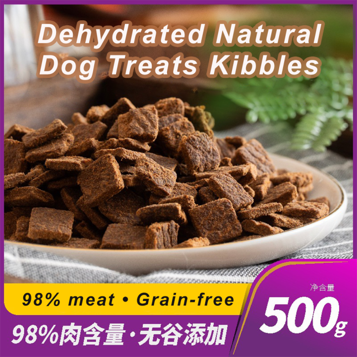 Dehydrated Dog Food Beef Flakes Cubes Kibbles Training Treats Food