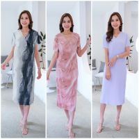 Wrap Dress เดรสผ้้าพลีทป้ายหน้า