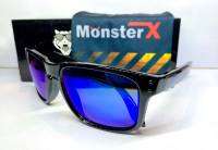 แว่นกันแดด MonsterX กรอบดำเงา เลนส์ฟ้า X2