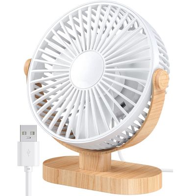 6.5 Inch USB Desk Fan 3 Speeds Quiet Portable Desktop Table Fan 360° Adjustment Personal Mini Fan for Home Office