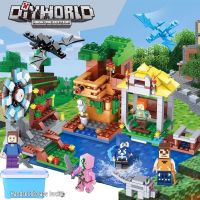 3-In-1 Minecraft My World Windmill Trees เด็กประกอบของเล่นปริศนา Building Block Gift