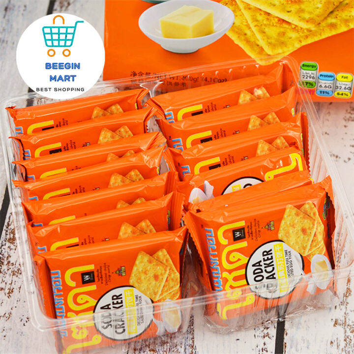Bánh Quy Soda Cracker Vị Mặn Thái Lan, Bánh Quy Ăn Kiêng 400g BeeGin