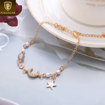 Flower Star Rose Gold Stainless Steel Bracelet For Women