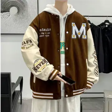 ONETOTOP Baseball Hip Hop Jacket Varsity Jackt Women Fashion Loose