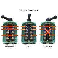 60 Amp Drum Switch Forward/Off/Reverse Motor Control Rain Proof Reversing 60A 12.3 * 8.5 * 7cm