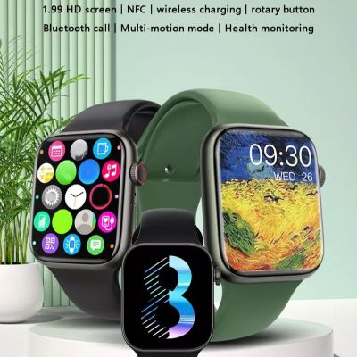 ZZOOI IWO 15 Series 8 Smart Watch Men Women Custom Watchfaces Bluetooth Call Heart Rate Wireless Charging Smartwatch For Apple&amp;Android