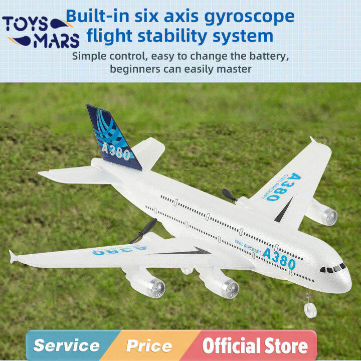 TOYSMARS Remote control foam aircraft glide fixed wing aircraft A380