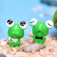 【cw】 6 PCS/Set Miniature Garden Landscape Dollhouse Bonsai Frog Resin Ornament Crafts Statue
