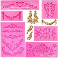 Embossed Mold Fondant Silicone Baroque Engraving Decoration Cup Tools Resin