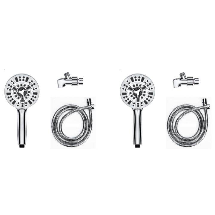 2X High Pressure Shower Head, 5.04 Inch Detachable Showerhead Set with