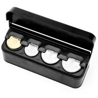 Black Plastics Car Coin Organizer Case Loose Change Money Storage Container Money Coin Holders Organizer Moeda 4 Grid2033