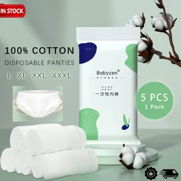 Autumnz - Premium Disposable Cotton Panties (4pcs/pack) *M / L / XL / XXL*  *BEST BUY