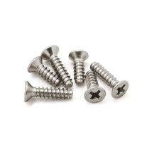 100pcs/Lot Stainless Steel Cross Recessed Countersunk Head Flat Phillips Self Tapping Screws For Plastic Type F KB M1-M4