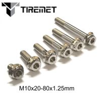 4Pcs M10x20-80mm 1.25mm Pitch Titanium Ti Bolts Screw for Bike Motorcycle Brake Caliper Cycling Bolt Ducati BMX Honda SanYang Nails Screws Fasteners