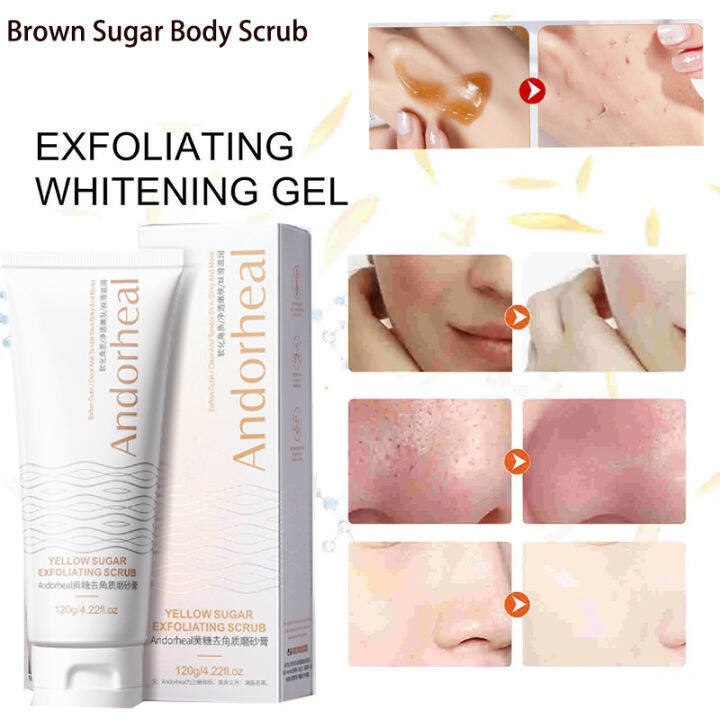 Brown Sugar Face body Exfoliating Scrub Remove Dark Skin Extract