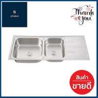 อ่างล้างจานฝัง 2 หลุม 1 ที่พัก AXIA รุ่น NOAH 120 ขนาด 120 ซม. สีสเตนเลส **ด่วน ของมีจำนวนจำกัด**