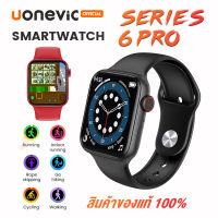 Uonevic สมาร์ทวอช Series 6 หน้าจอสัมผัสเต็มจอ,PK Watch Series 4โหมดกีฬาหลากหลายสำหรับ Android/ios (รองรับภาษาไทย)