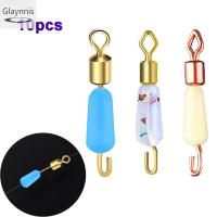 Glaynnnis อุปกรณ์ Peralatan Pancing สีหัวทองแดงหมุนการลอยหมุนตะขอสายเชื่อมต่อแบบหมุนแพตกปลา