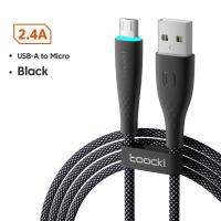 สายไมโคร Usb Toocki 2.4a เคลื่อนที่ชาร์จแบบเร็ว Samsung สายไมโครที่ชาร์จสำหรับ Xiaomi ข้อมูลโทรศัพท์ Android Redmi