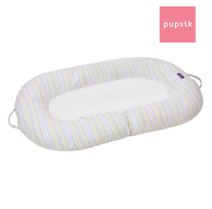Clevamama Mum2Me Maternity Pillow & Sleep Pod Yellow/Grey Stripes Lazada Singapore