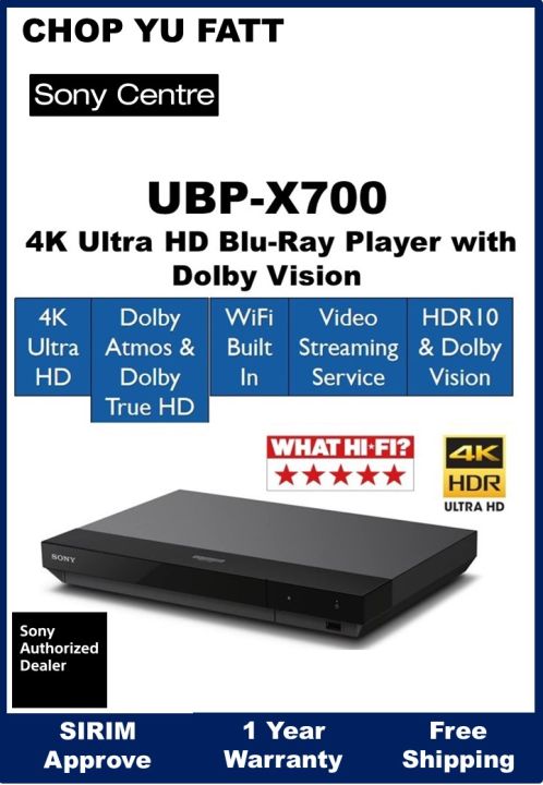  Sony UBP-X700 4K Ultra HD Blu-ray Player with Dolby