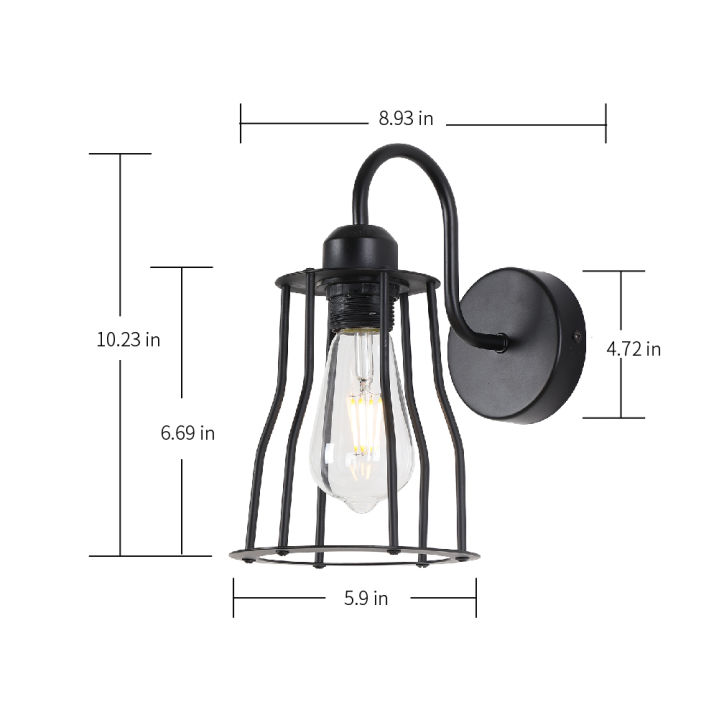 โคมไฟติดผนัง-โคมไฟ-ออกแบบสวย-สีดำ-b6180