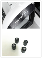 Toyota Car Carbon Fiber กระจกมองหลังกระจกมองหลัง Rain Brow + Toyota Valve 4 ชิ้น/เซ็ต