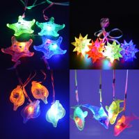 [HOT MAKXJWIGO 542] 20Pcs Light LED Jelly Ball Star Dolphin Conch Flash สร้อยคอจี้เรืองแสง Rave Party ของขวัญงานแต่งงานเทศกาลฮาโลวีน Christmas