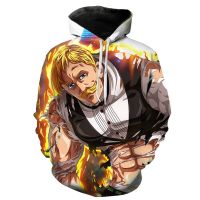 Sudadera con capucha de Anime The Seven Deadly Sins Escanor para hombre, mujer y niño, jersey con estampado 3D Harajuku, novedad de 2023