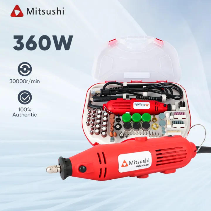 Mitsushi MDKJ211/XH40 220V Mini Electric Die Grinder Set for Milling, Polishing, Engraving And