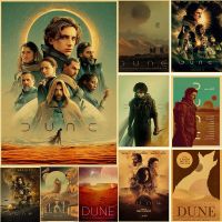 Dune 2021 Movie Posters Timothee Chalamet Retro Kraft Paper Poster Room Home Kraft Paper Cafe Decor Aesthetic Art Wall Painting Drawing Painting Suppl