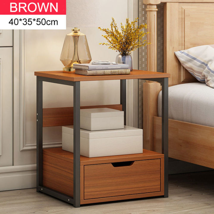 【CW】Nordic wooden night stand bedside table modern bedroom small