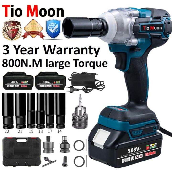 588VF Brushless Impact Wrench 1/2" Cordless Electric Wrench Gun Drill