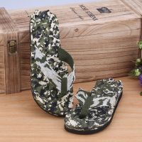 【Ordinary people】 Men Camouflage Flip Flops รองเท้าแตะรองเท้ารองเท้าแตะรองเท้าแตะในร่ม Amp;