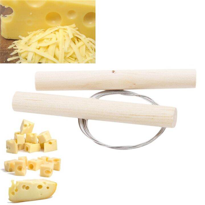 [Hot K] Steel Wire + Wood Cheese Cutting Tool Butter Cutting Board