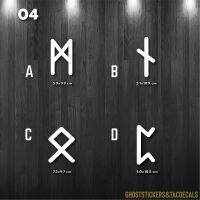 04สติกเกอร์อักษรรูน RUNES อักษรรูนิก แต่งรถยนต์ มอเตอร์ไซค์ คอมพิวเตอร์ แล็ปท็อป