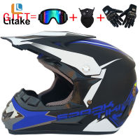 Litake แฟชั่นกลางแจ้งปิดแผนที่ Casco รถจักรยานยนต์ &amp; Moto มอเตอร์ครอสลุยโคลนหมวกกันน็อคสำหรับแข่งจักรยานชุดหน้ากาก