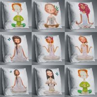 Beautiful Girls Cushion Cover Pillowcase Home Decoration Pillow Covers Throw Pillows 45*45cm