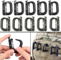 ☜♂  10PCS Multipurpose D-Ring Grimlock Locking Carabiner Molle Clips Hanging Hook Backpack Buckle Snap Lock Camp Keychain Buckle