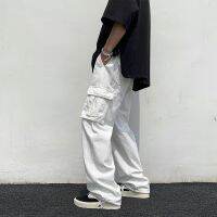 【CC】✿❐  Multi-pocket Men Pants New Wide-leg Straight Fashion Male Street Basketball Sweatpants