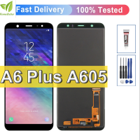 สำหรับ Samsung Galaxy A6 Plus 2018 A605 A605F A605FN A605G สัมผัสหน้าจอ LCD หน้าจอดิจิตอลอะไหล่ทดแทนประกอบ