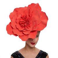 【hot】☋  2023 New Large Hair Band Bow Fascinator Hat Headdress Bridal Makeup Prom Photo Shoot Photography Accessories