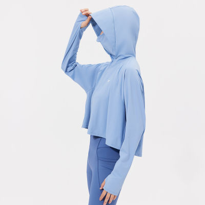 OhSunny Outdoor Anti-UV Sun Protection Coat Breathable แขนยาว Full Face Head Cover ผู้หญิงขับรถ Hoodie ครีมกันแดด Clothing