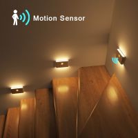 Smart Linkage Motion Sensor Night Light Rechargeable Wireless Magnetic LED Induction Lamp Wall Home Bedroom Kitchen Staircase Night Lights