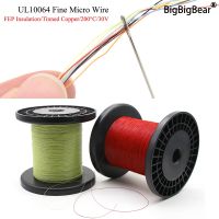 10M/100M UL10064 FEP Wire 40/36/34/32/30/28/26AWG PTFE Plastic Ultra Fine Micro Litz Wires Solder High Conductivity Copper Cable