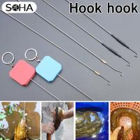 Sdha 2 ชิ้นสแตนเลสตกปลาปลาไหลตะขอกับคู่มือสายเข็มเบ็ดตกปลา fishhooks เบ็ดตกปลาปลาไหล